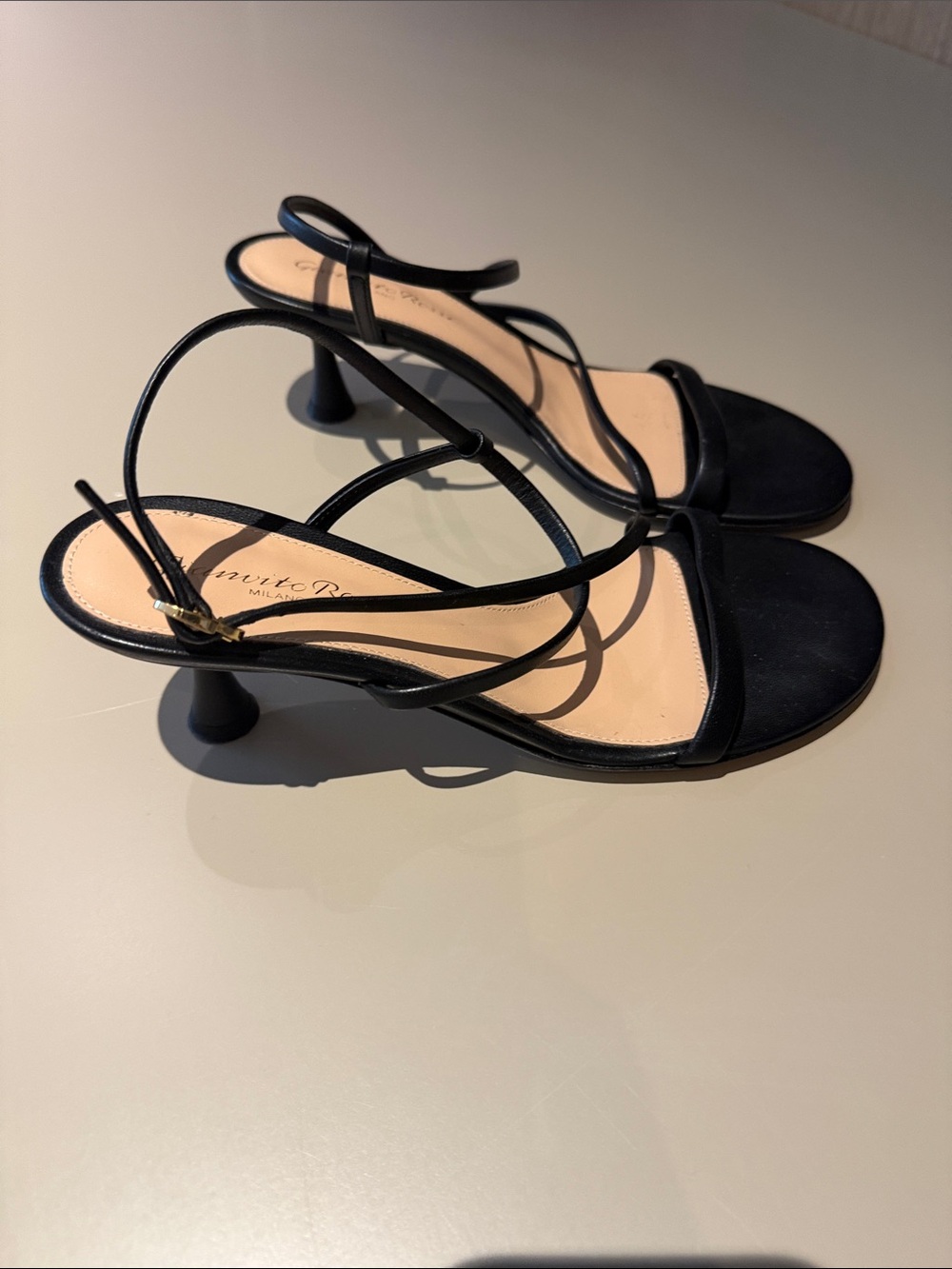 Gianvito Rossi Black Slingback Strappy Heels